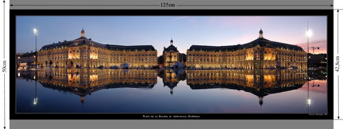 Tirage Panoramique sur Papier Argentique : Exemple du Miroir d'eau Place de la Bourse, Bordeaux