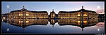Miroir d eau Place de la Bourse au crepuscule Bordeaux