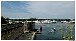 Le Belem vu depuis la ville close de Concarneau